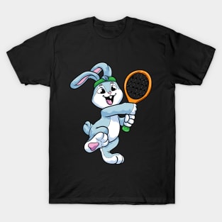 Rabbit as Tennis player with Headband at Tennis T-Shirt